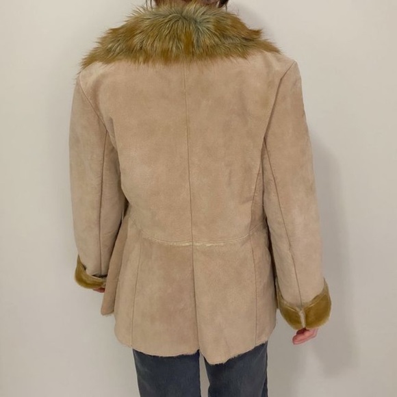Vintage Suede and faux fur jacket M - Picture 3 of 4